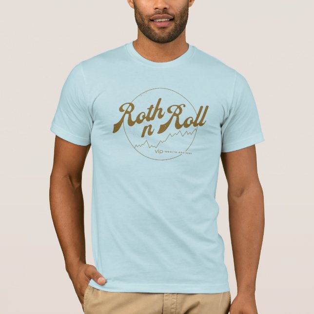 Roth n Roll World Tour Shirt – Finance Humor Tee (Vorderseite)