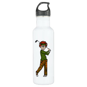 Rothaar Männlich Golfer Personalisierte Wasserflas Edelstahlflasche