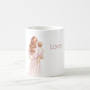 Rothaarig Rosa Kleid Liebes Baby Kaffeetasse