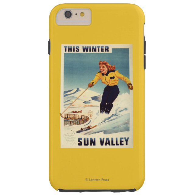 Rothaarige Frauen-lächelndes und Ski fahrendes Case-Mate iPhone Hülle (Rückseite)