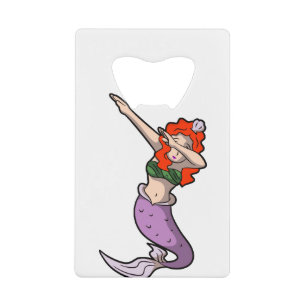 rothaarige Mermaid Dabbing Geldbeutel Flaschenöffner