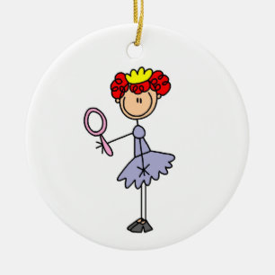 Rothaarige Prinzessin Keramikornament