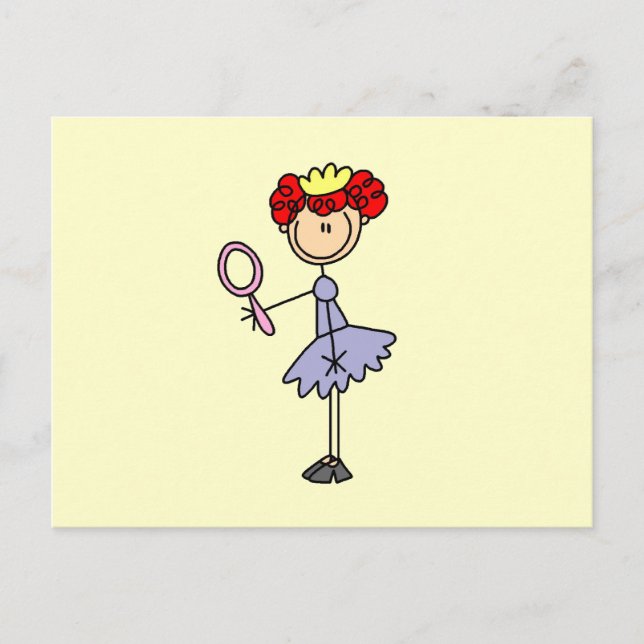 Rothaarige Prinzessin Postkarte (Vorderseite)