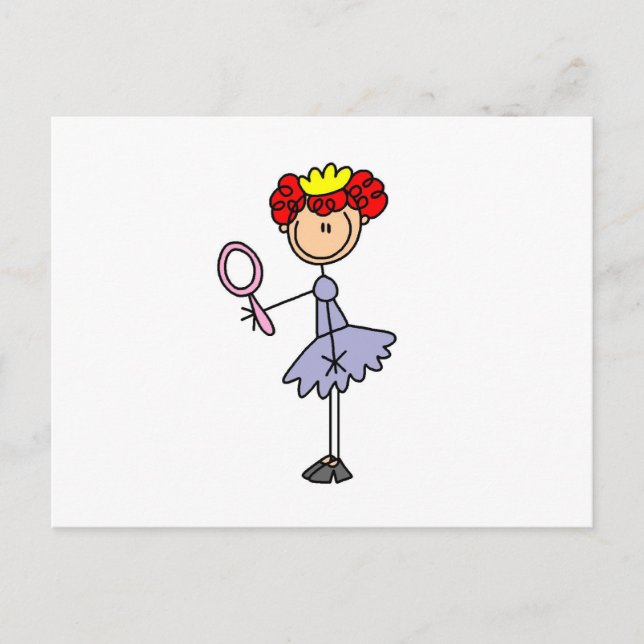 Rothaarige Prinzessin Postkarte (Vorderseite)