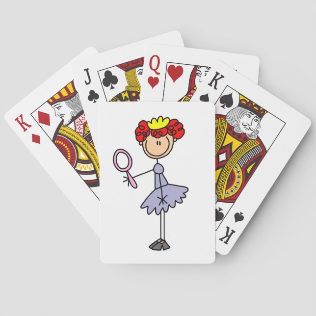 Rothaarige Prinzessin Spielkarten (Rückseite)