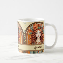 Rothaarpaare mit Blume Garland in Haare Tasse