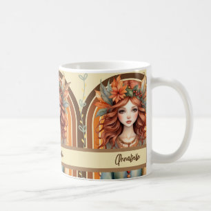 Rothaarpaare mit Blume Garland in Haare Tasse