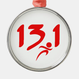 RotHalbmarathon 13,1 Ornament Aus Metall