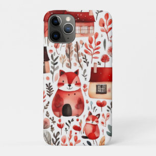 Rothäuser und Häuser niedliche Papierblätter Case-Mate iPhone Hülle