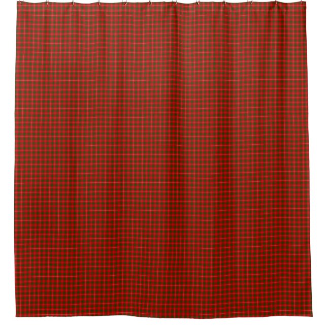Rothay-Tartan-Rot-Grün-kariert Duschvorhang (Vorderseite)