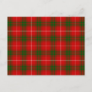 Rothay-Tartan-Rot-Grün-kariert Postkarte
