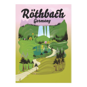 Röthbach Deutschland Vintages Reiseplakat Fotodruck
