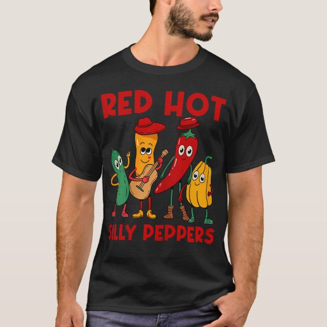 Rothe Verrückte Paprika T-Shirt (Vorderseite)