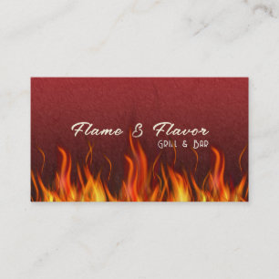 Rothe Visitenkarte für Grill-Gastronomie