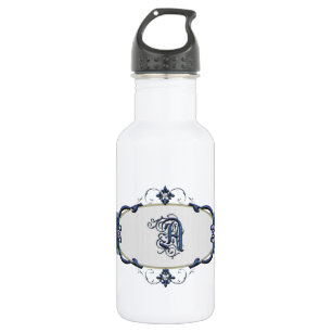 Rothenburg Blue Monogram Letter A Trinkflasche
