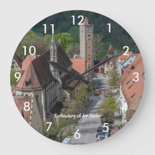 Rothenburg ob der tauber Altstadt von oben Große Wanduhr