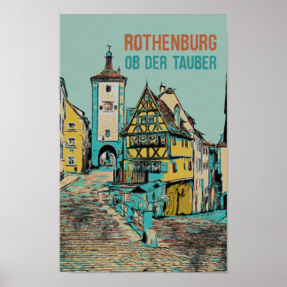 Rothenburg ob der Tauber, Bayern Poster
