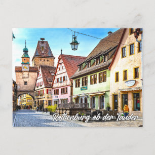 Rothenburg ob der Tauber, Deutschland Postkarte