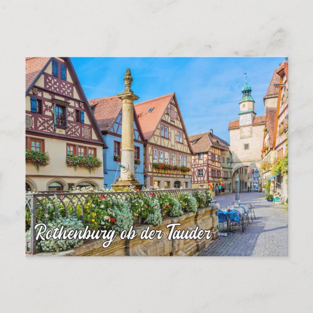 Rothenburg ob der Tauber, Deutschland Postkarte (Vorderseite)