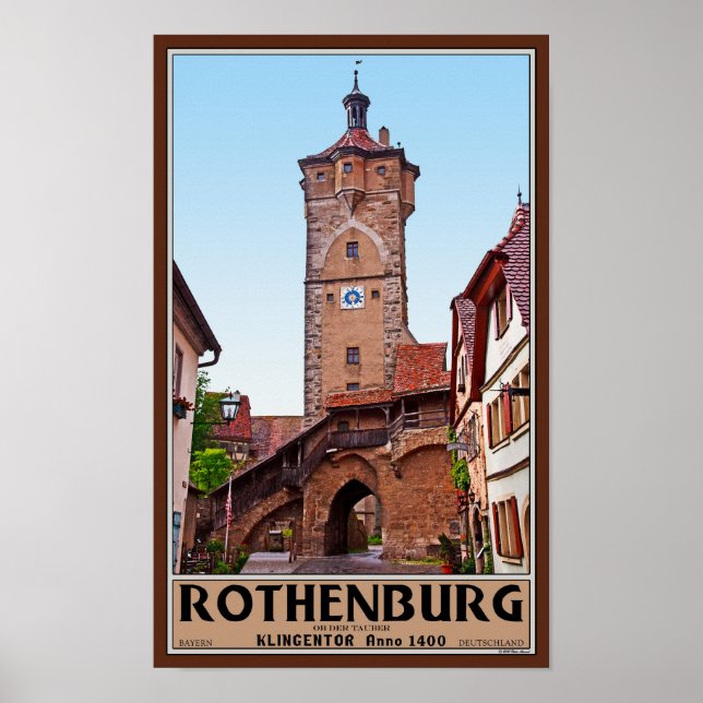 Rothenburg od Tauber - Klingentor Poster (Vorne)