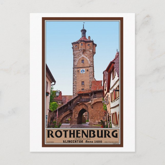 Rothenburg od Tauber - Klingentor Postkarte (Vorderseite)