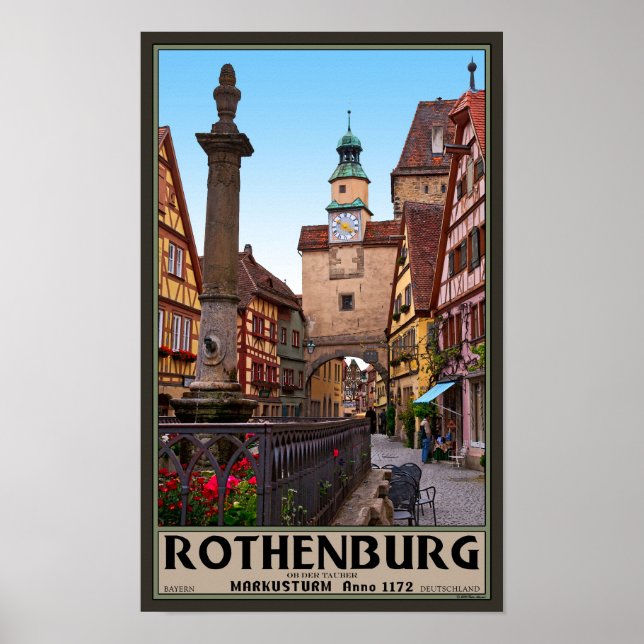 Rothenburg od Tauber - Markusturm Poster (Vorne)