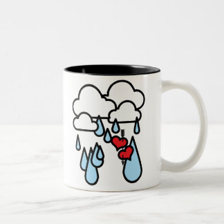 Rothenhagen ", das regnet Herzen " Zweifarbige Tasse