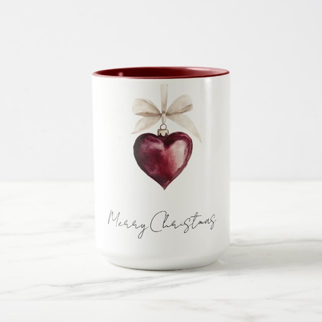 Rotherz-Cream-Bow-Weihnachten Tasse (Zentrum)