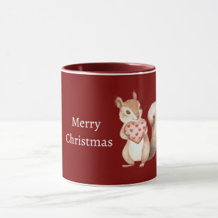 Rotherz Eichhörnchen Weihnachten Tasse