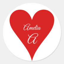 Rotherz-Liebe Valentinstag Name & Monogramm