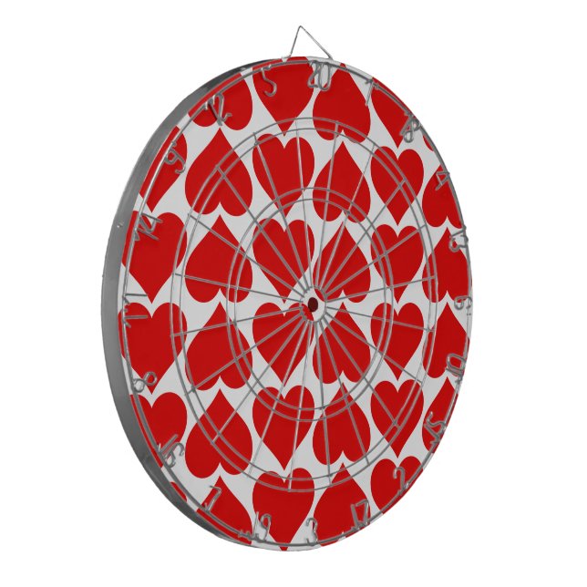 Rotherz Muster, Romantik, Liebe Dartscheibe (Vorderseite Links)