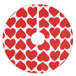 Rotherz Muster, Romantik, Liebe Polyester Weihnachtsbaumdecke