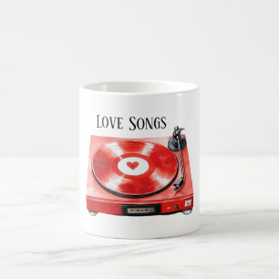 Rotherz-Schallplatten-Liebeslieder Kaffeetasse