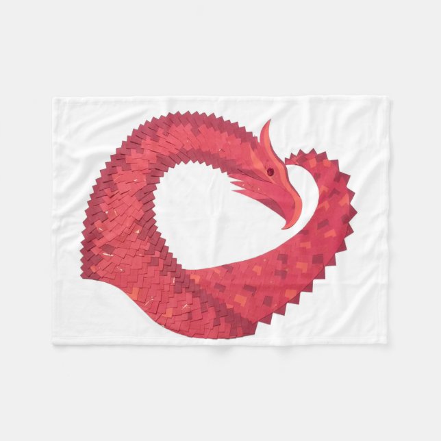 Rotherzdrache Fleecedecke (Vorderseite (Horizontal))
