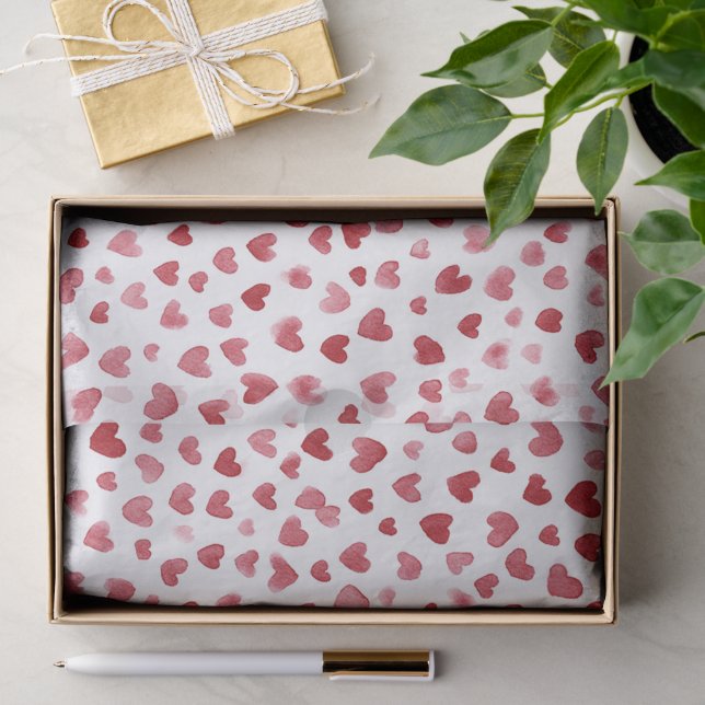 Rotherzen Valentinstag Seidenpapier (Geschenk)