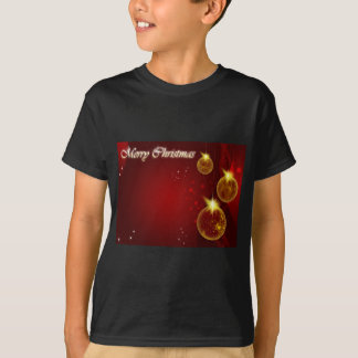Rothintergrund der frohen Weihnachten T-Shirt