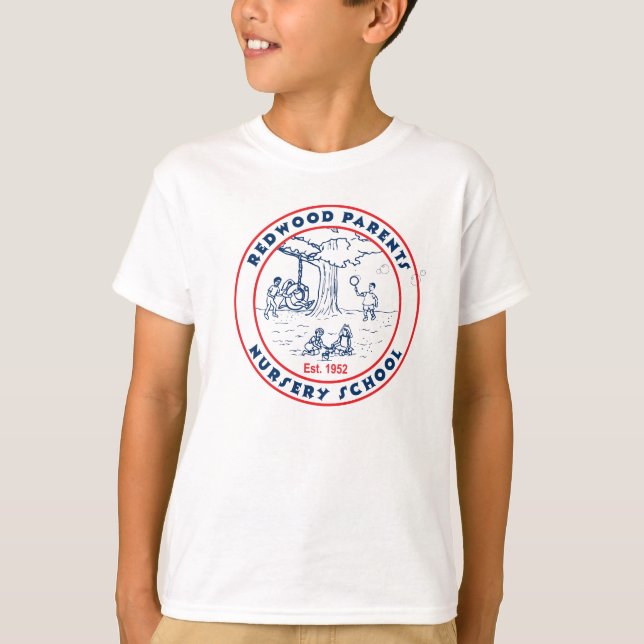 Rotholz Parents Kinderzimmer-Schullicht-Kleid T-Shirt (Vorderseite)
