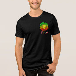 Rotholzkopf rot-gelb Jamaika eine Liebe Tri-Blend Shirt