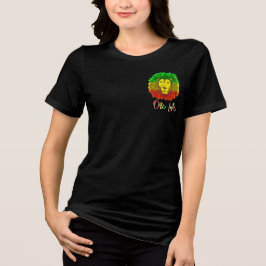 Rotholzkopf rot-gelb Jamaika eine Liebe Tri-Blend Shirt