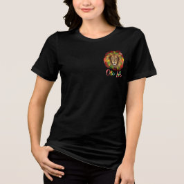 Rotholzkopf rot-gelb Jamaika eine Liebe Tri-Blend Shirt