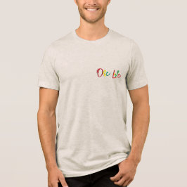 Rotholzkopf rot-gelb Jamaika eine Liebe Tri-Blend Shirt