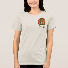 Rotholzkopf rot-gelb Jamaika eine Liebe Tri-Blend Shirt