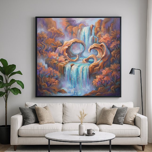 Rothstein-Wasserfall - Pastell-Impressionistischer Poster (Von Creator hochgeladen)