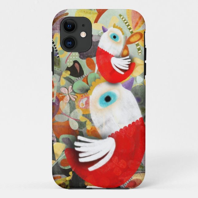 Rothühner Hausgeflügel Case-Mate iPhone Hülle (Rückseite)