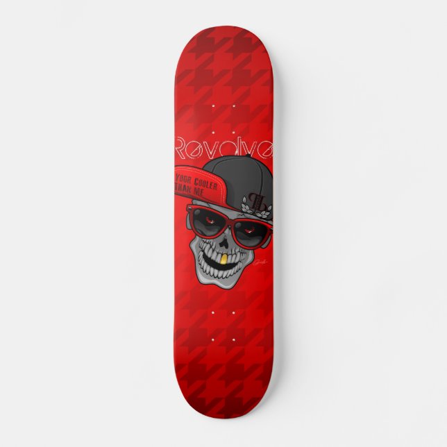 Rotieren Sie (Ihr cooleres als ich) Rot Skateboard (Vorderseite)