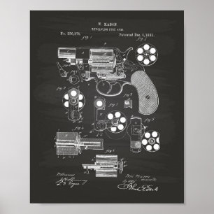 Rotierendes Feuer bewaffnen die 1881 Patent-Kunst Poster