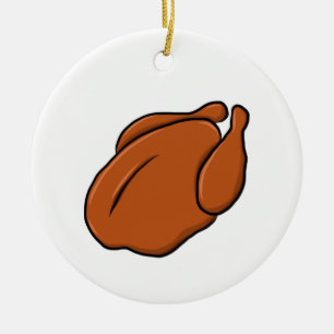 Rotisserie-Huhn-voll gekochtes Huhn Yum die Türke Keramik Ornament