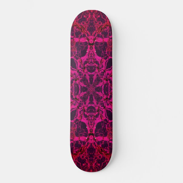 Rotkaleidoskopmuster Skateboard (Vorderseite)