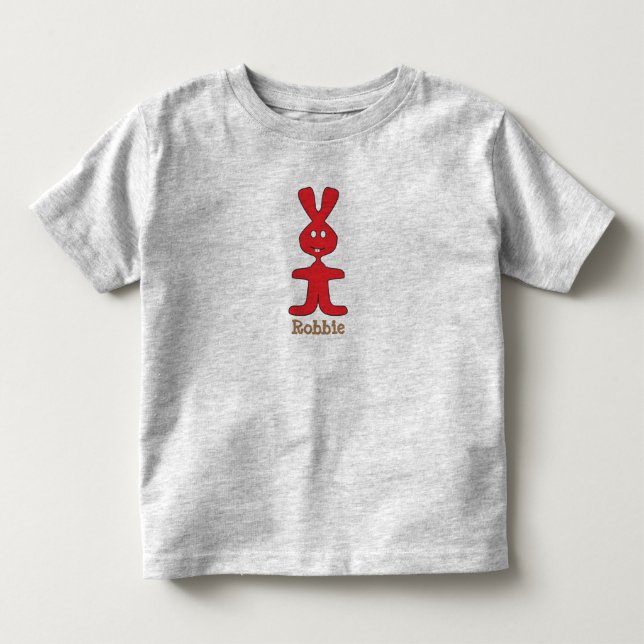 Rotkaninchen individuelle Name Kleinkind T-shirt (Vorderseite)