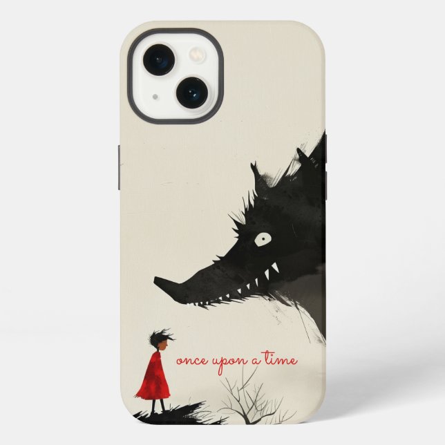 Rotkäppchen & der böse Wolf iPhone Hülle (Rückseite)